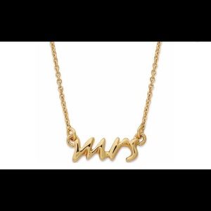 KATE SPADE “Mrs” necklace
